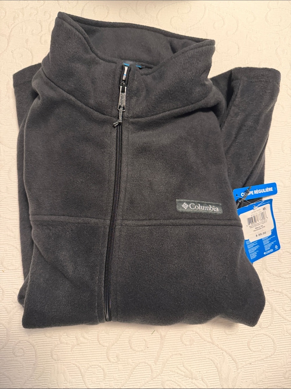 Columbia Steens Mountain Full Zip Charcoal Black Fleece Zip-Up Jacket. NWT